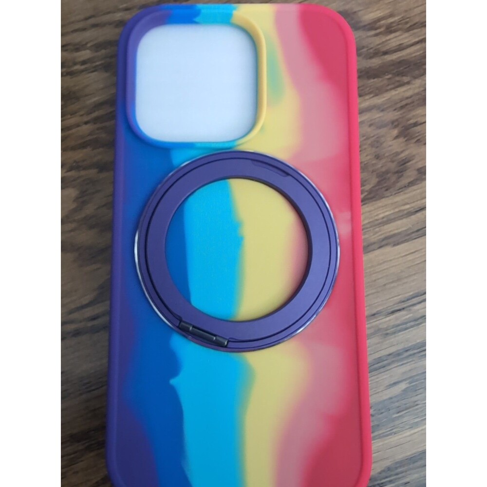 Silicone IPhone 16 Pro Case With Screen Protector And Kickstand-Multi Color
